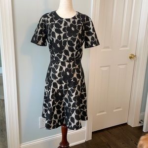 New Ann Taylor lace-like black & ivory dress. S8